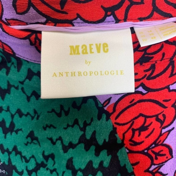 ANTHROPOLOGIE Maeve Foster Patch Work Skirt Bias Floral SZ 14 - Picture 3 of 10